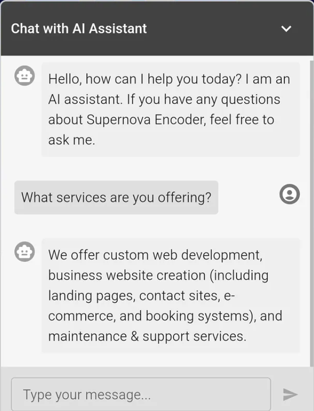 AI Assistant chat